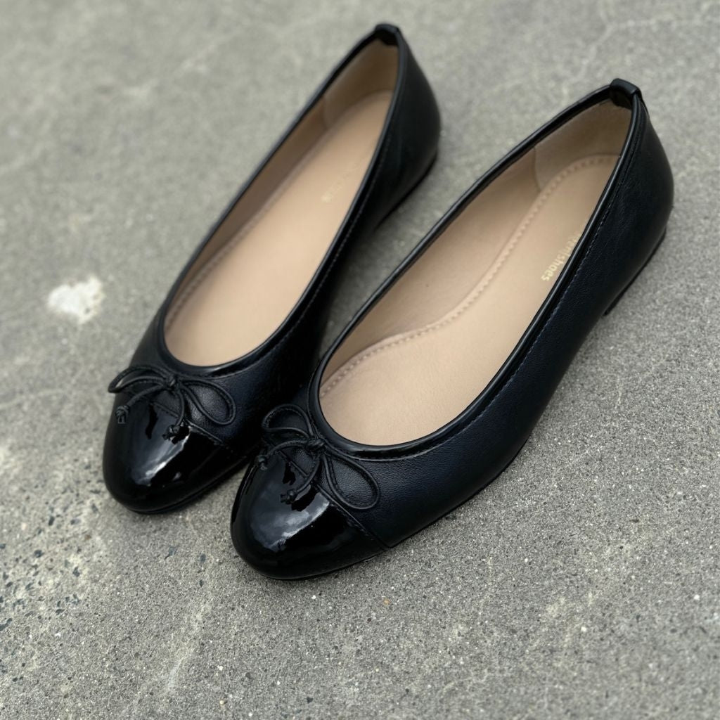 COPENHAGEN SHOES LIKE MOVING - PATENT TOE Ballerina 038 Black patent