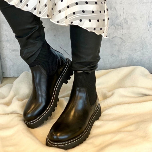 COPENHAGEN SHOES LINA Leather Støvler 001 Black
