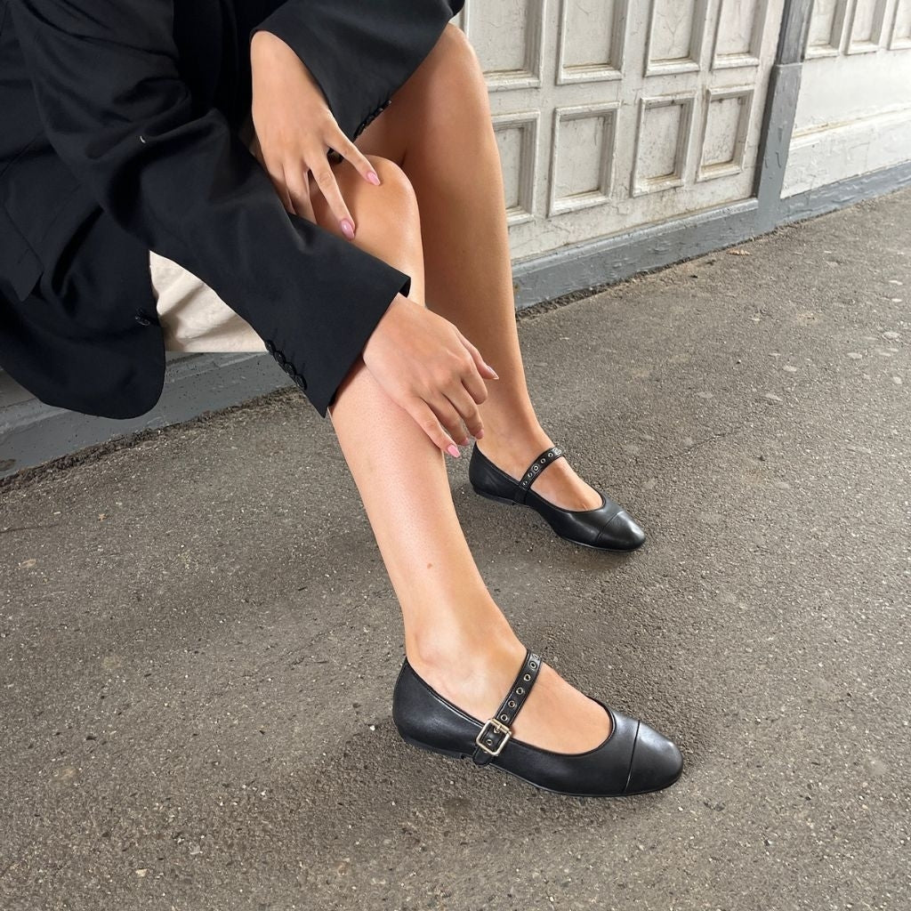 COPENHAGEN SHOES LOVE AND DREAMS Ballerina 0001 BLACK