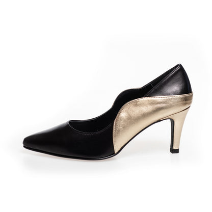 COPENHAGEN SHOES LOVE AND JOY - BLACK GOLD Stiletter 039 Black Gold