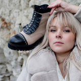 Copenhagen Shoes by Josefine Valentin LOVE ME MULTI Boot 1206 BEIGE W/BLACK
