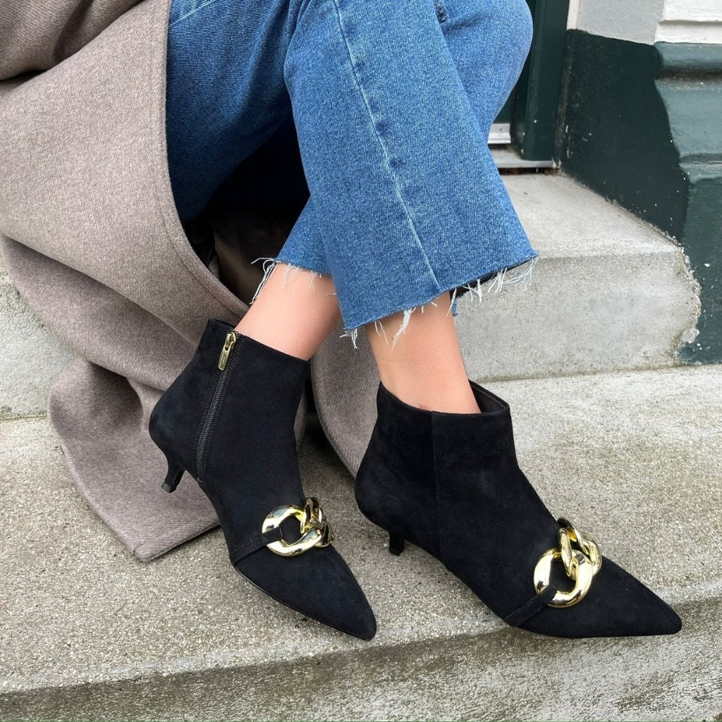 COPENHAGEN SHOES LOVE ME SUEDE Støvler 0001 BLACK