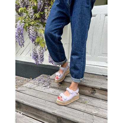 COPENHAGEN SHOES MAGIC SUEDE Sandaler med kilehæl 616 Lavenda
