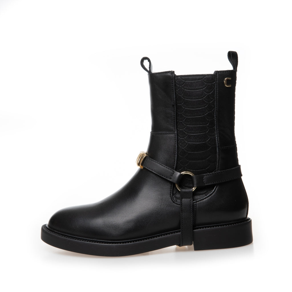 COPENHAGEN SHOES MOMENTS OF LIFE 2 (GOLD TRIM) Støvler 0001 BLACK