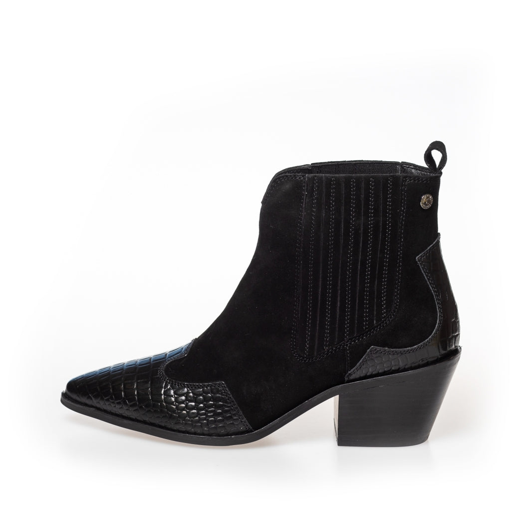 COPENHAGEN SHOES MOSS black Støvler 103 Black croco