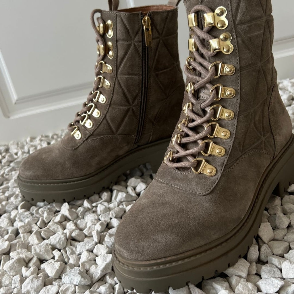 COPENHAGEN SHOES MY GIRL SUEDE Støvler 1203 DK TAUPE (ARMY)