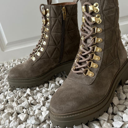 COPENHAGEN SHOES MY GIRL SUEDE Støvler 1203 DK TAUPE (ARMY)