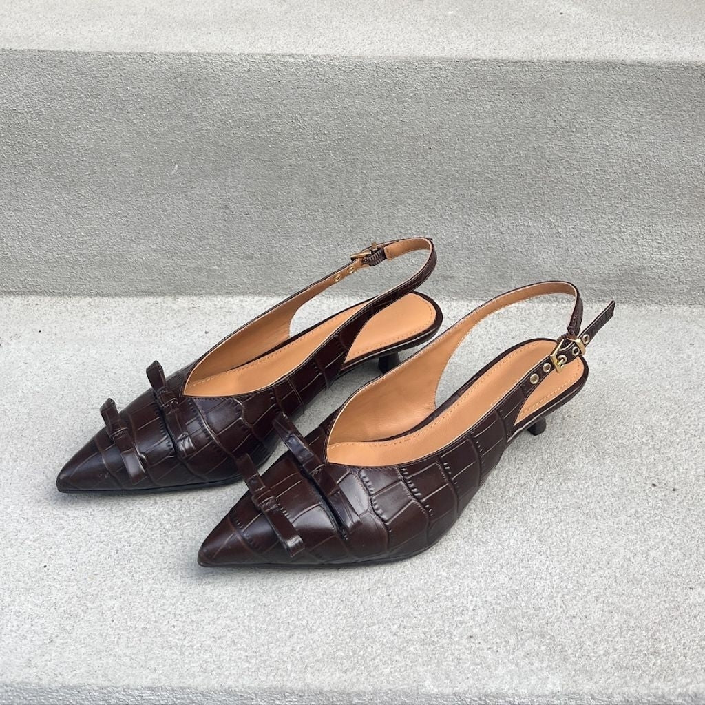 COPENHAGEN SHOES MY GOLD CR. Stiletter 004 Dark brown