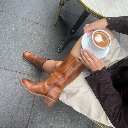 COPENHAGEN SHOES MY GOOD VIBES Long boot 125 TAN