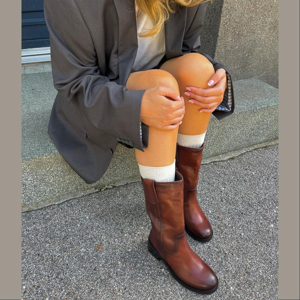 COPENHAGEN SHOES MY GOOD VIBES DK BROWN Long boot 00091 DARK BROWN (DOE)