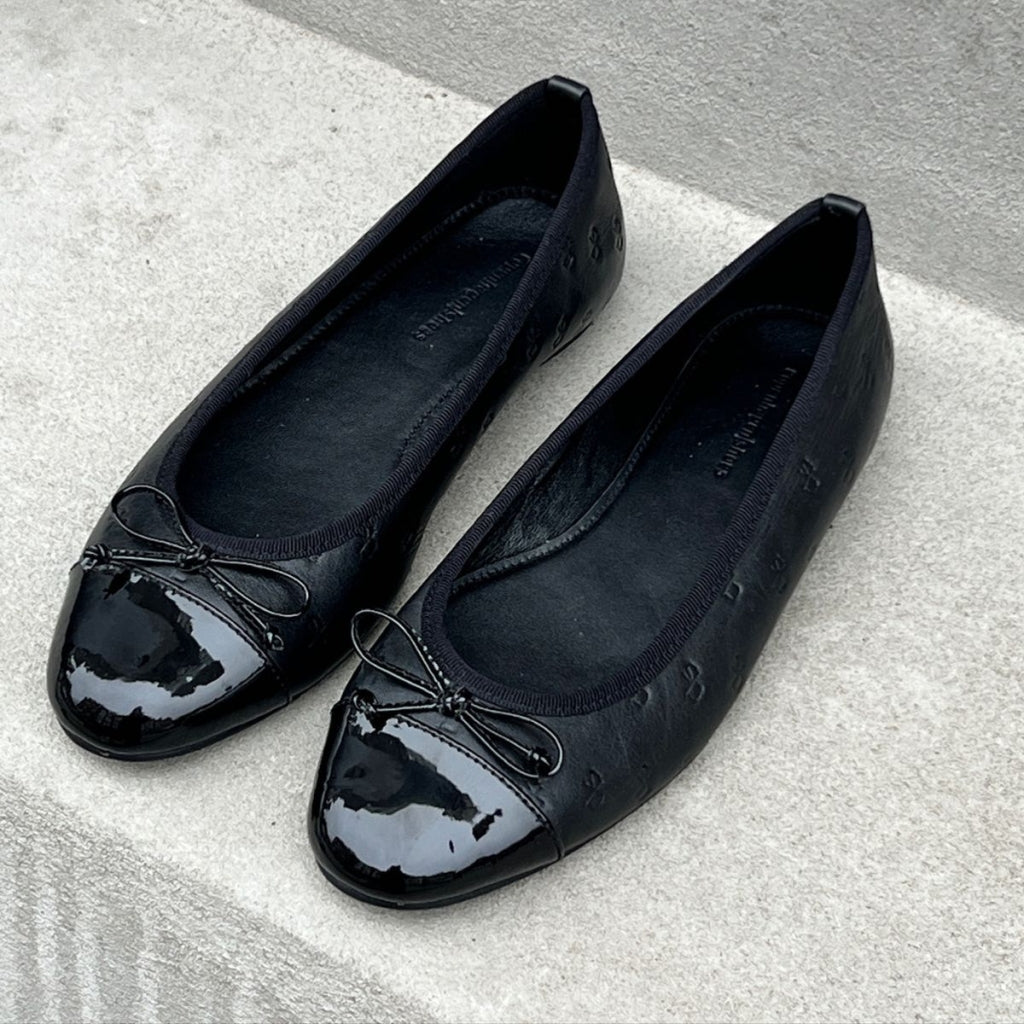 COPENHAGEN SHOES MY OWN BALLERINAS Ballerina 2400 BLACK (LOGO)