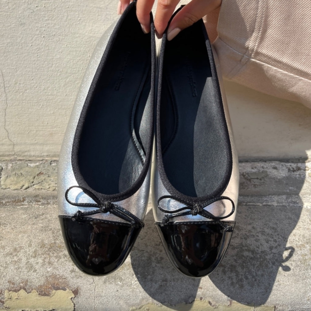 COPENHAGEN SHOES MY OWN BALLERINAS Ballerina 334 SILVER / BLACK