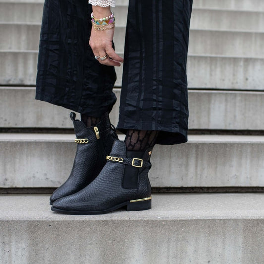 COPENHAGEN SHOES MY OWN PARADISE Støvler 008 Black Snake