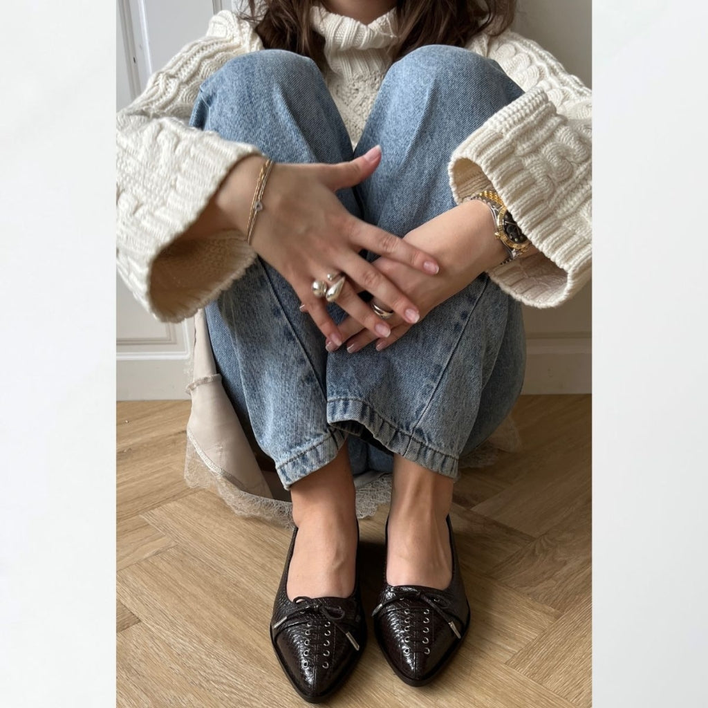 COPENHAGEN SHOES MY PARIS Ballerina 004 Dark brown