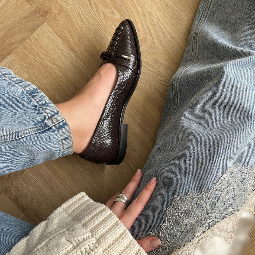 COPENHAGEN SHOES MY PARIS Ballerina 004 Dark brown