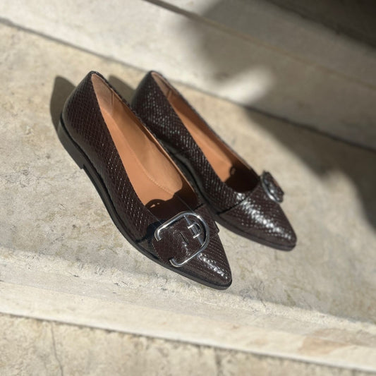 COPENHAGEN SHOES MY SUCCES Ballerina 847 Dark Brown
