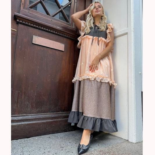STORIES FROM THE ATELIER by COPENHAGENSHOES MY WAVES DRESS DRESS 2249 MULTI COLOR BROWN
