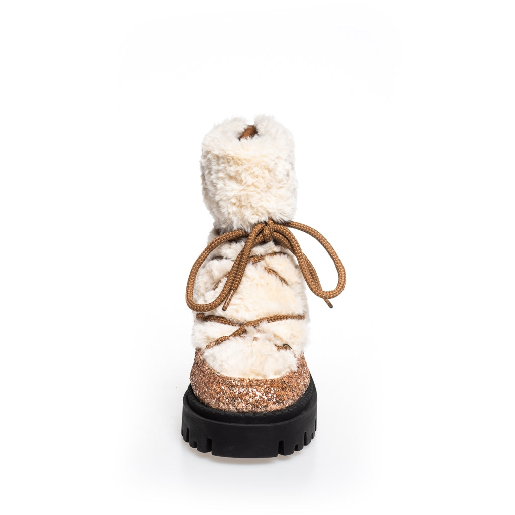 COPENHAGEN SHOES MY WINTER BOOTS - GLITTER Støvler 0053 BRONZE/OFFWHITE