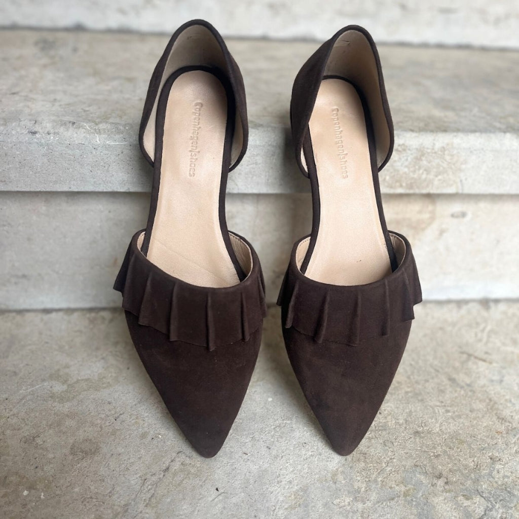 COPENHAGEN SHOES NEW ROMANCE Ballerina 004 Dark brown