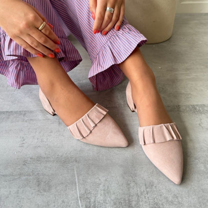 COPENHAGEN SHOES NEW ROMANCE 23 - SUEDE Ballerina 147 Rosa 