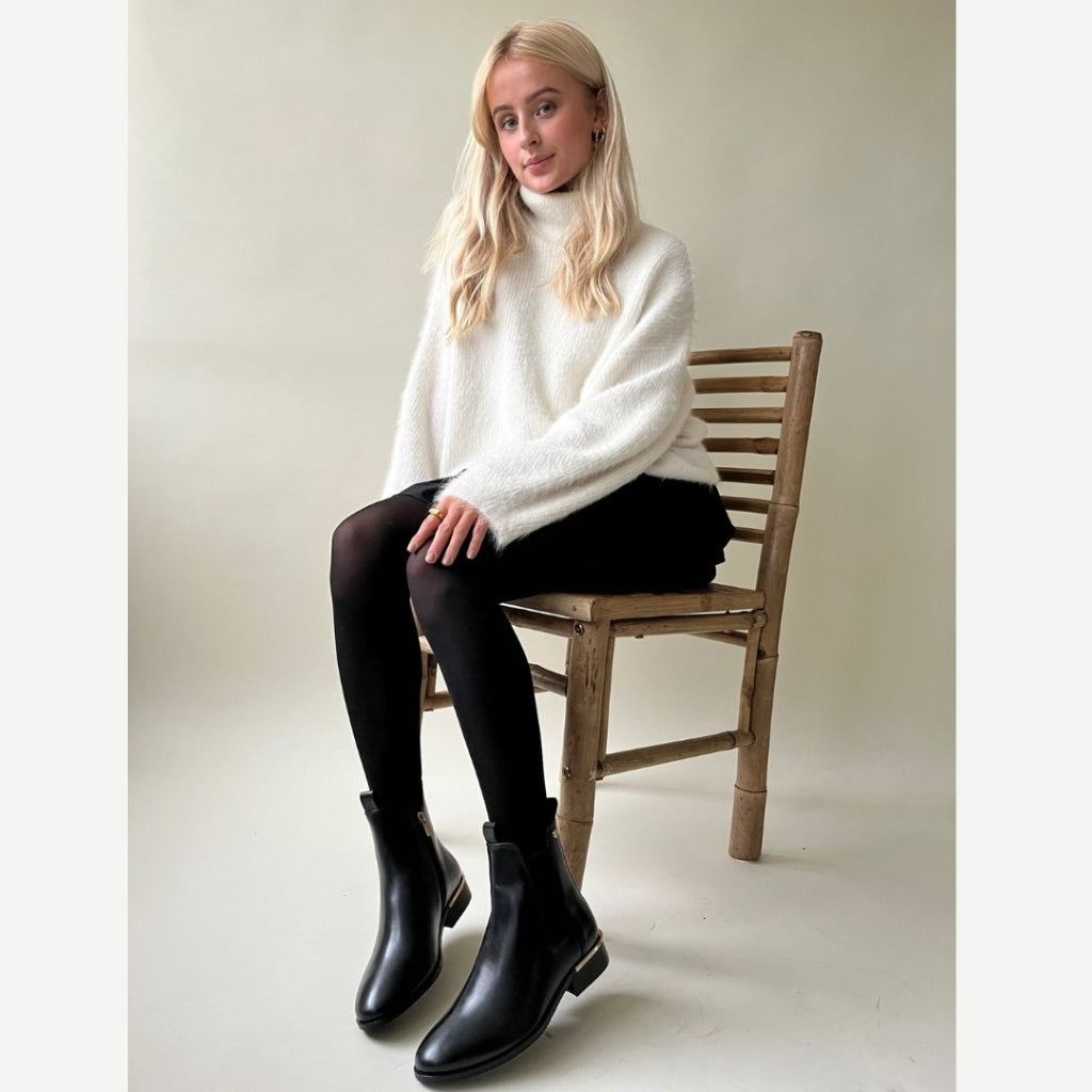 COPENHAGEN SHOES OLLIE CHELSEA Støvler 002 Black (without gold)