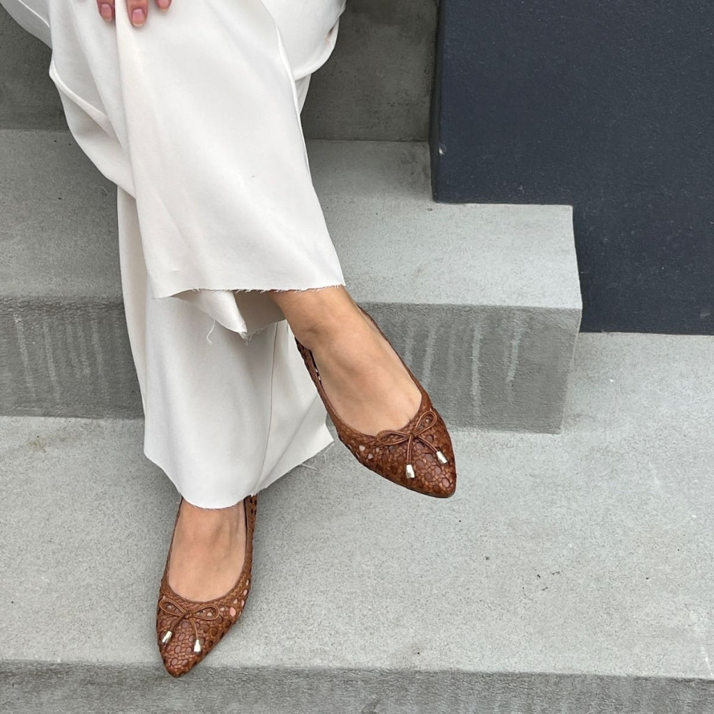 COPENHAGEN SHOES ON MY LOVE Ballerina 0241 COGNAC