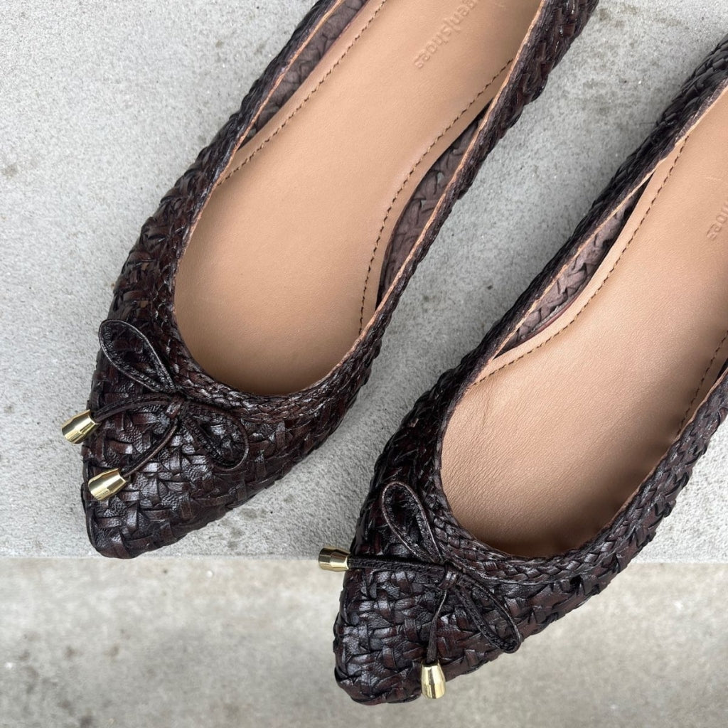 COPENHAGEN SHOES ON MY LOVE Ballerina 848 DARK BROWN (T.MORO)