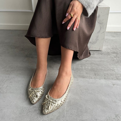 COPENHAGEN SHOES ON MY LOVE GOLD Ballerina 0051 GOLD