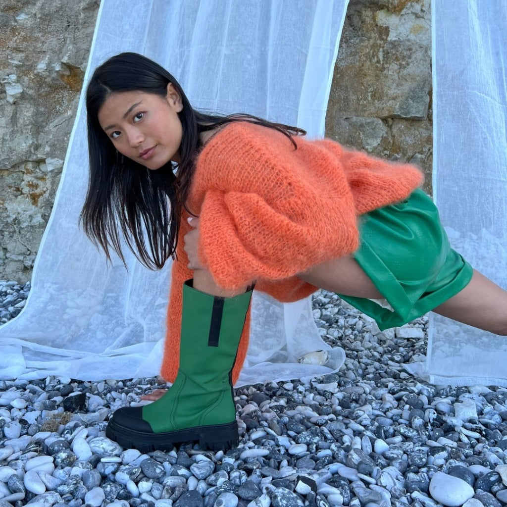 COPENHAGEN SHOES ON MY OWN /  Copenhagenshoes by Josefine Valentin Long boot 0027 GREEN