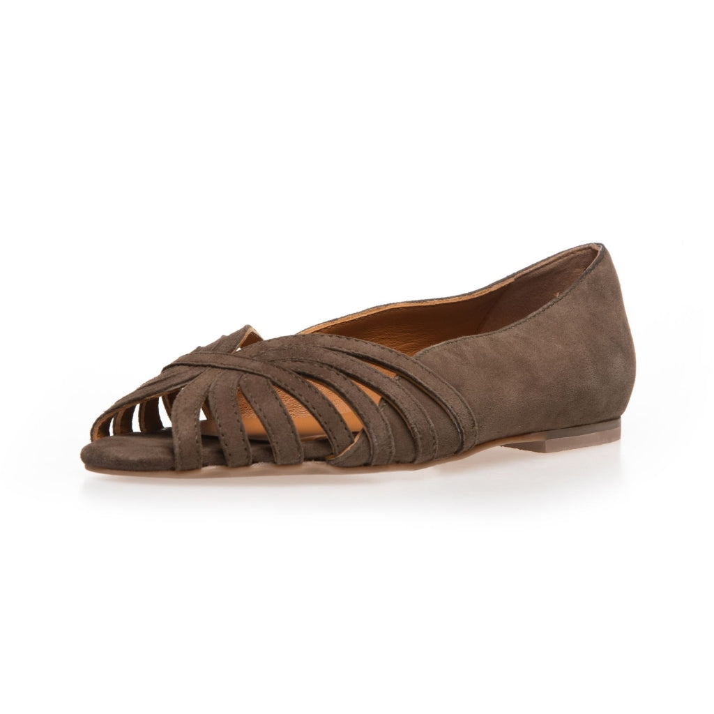 COPENHAGEN SHOES PASSIONATE SUEDE Ballerina 0027 GREEN