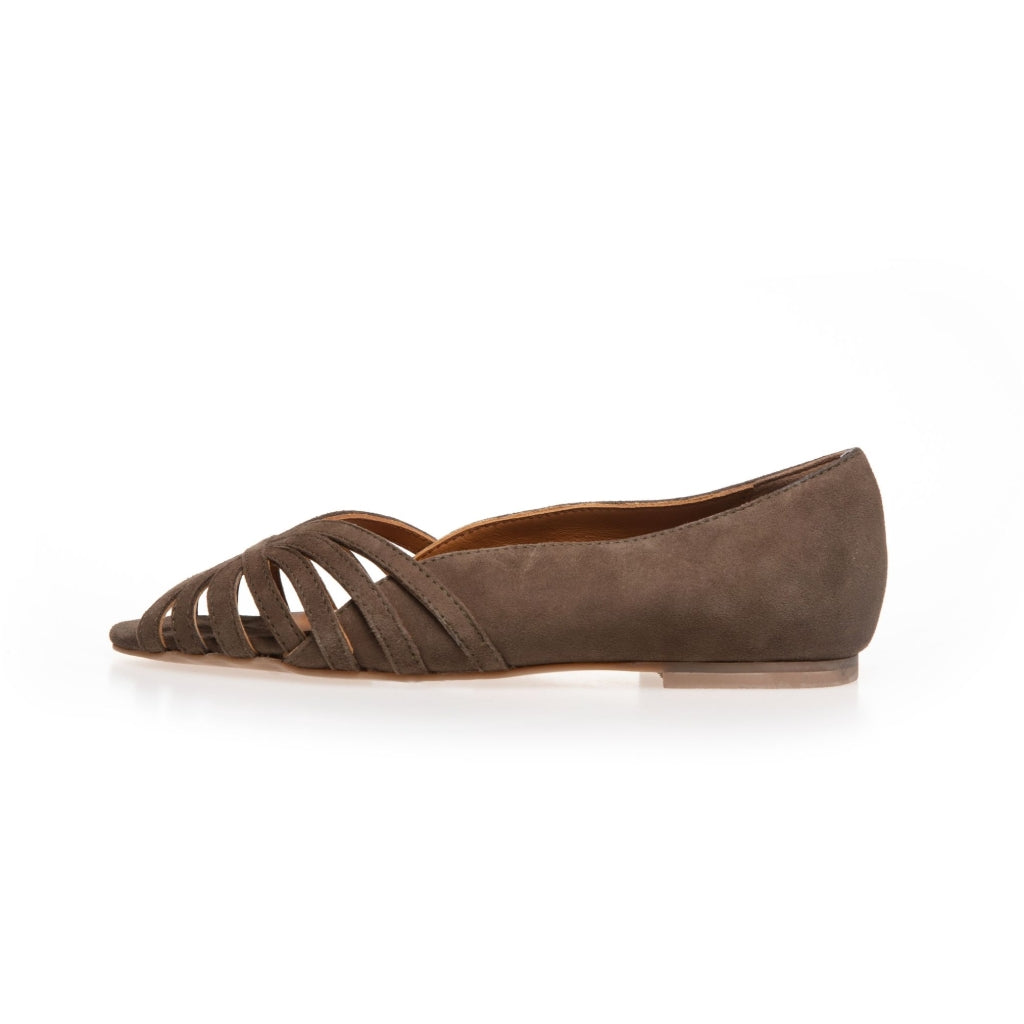 COPENHAGEN SHOES PASSIONATE SUEDE Ballerina 0027 GREEN