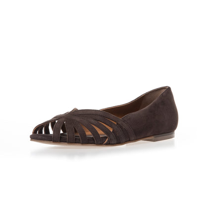 COPENHAGEN SHOES PASSIONATE SUEDE Ballerina 004 Dark brown
