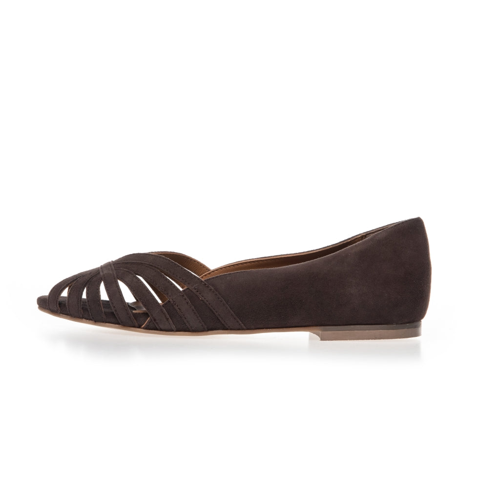 COPENHAGEN SHOES PASSIONATE SUEDE Ballerina 004 Dark brown