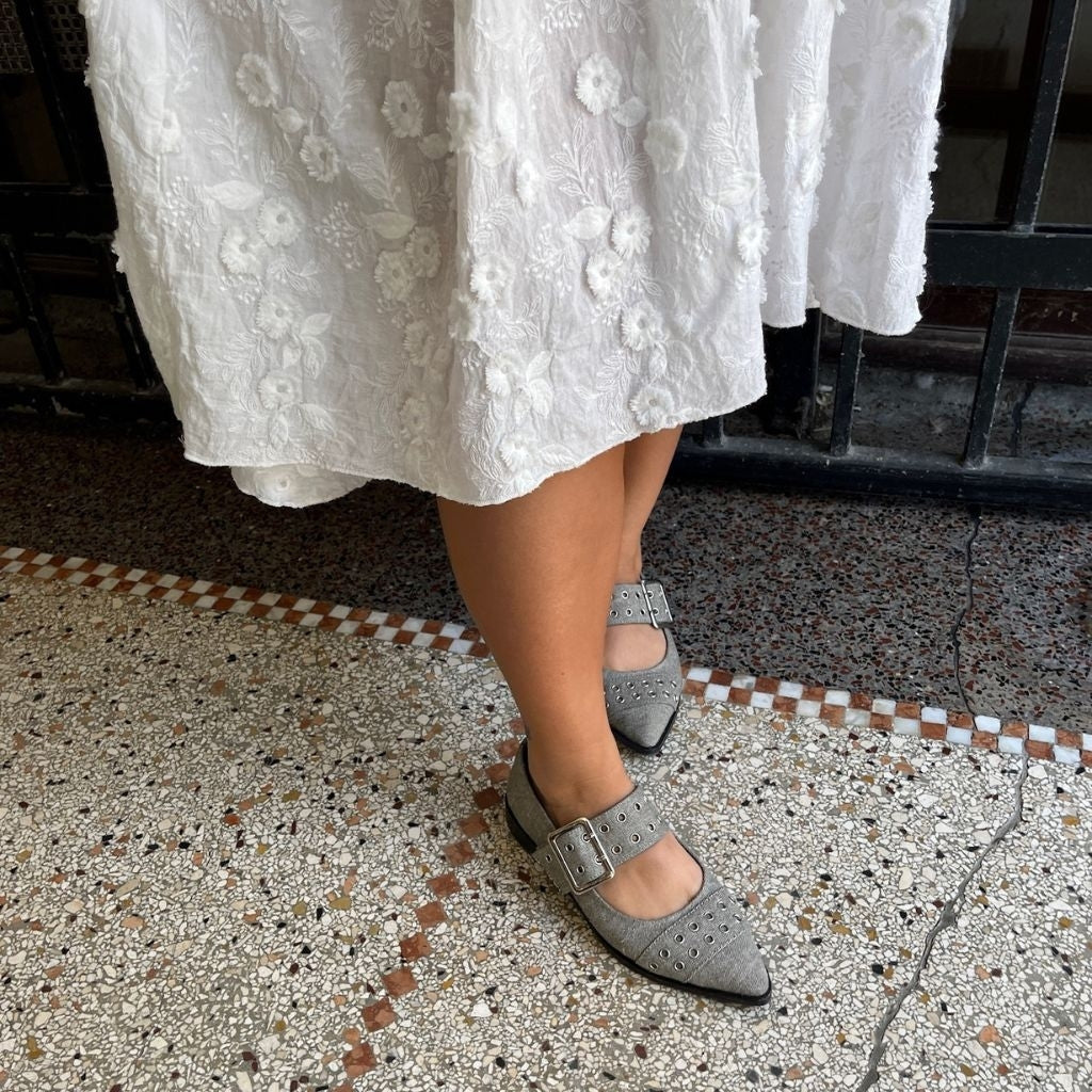 COPENHAGEN SHOES PASSION MOVE-DENIM Ballerina 0028 GREY