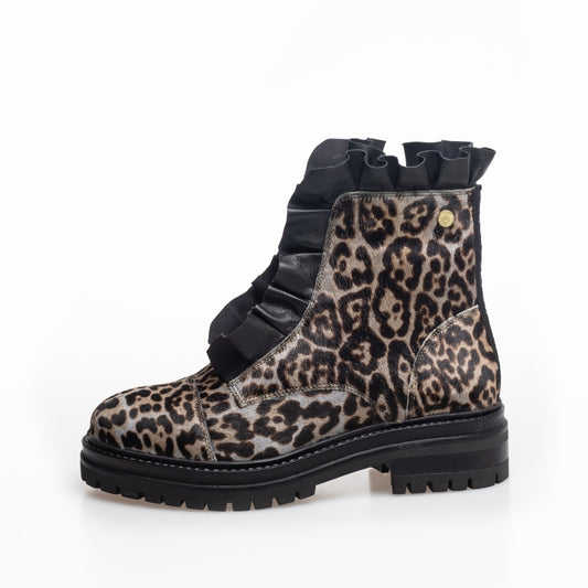 COPENHAGEN SHOES PRETTY 22 LEO - Copenhagenshoes by Josefine Valentin Støvler 2208 GREY LEOPARD