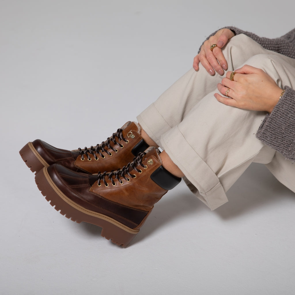 COPENHAGEN SHOES REAL MOMENTS Støvler 907 BROWN/COGNAC
