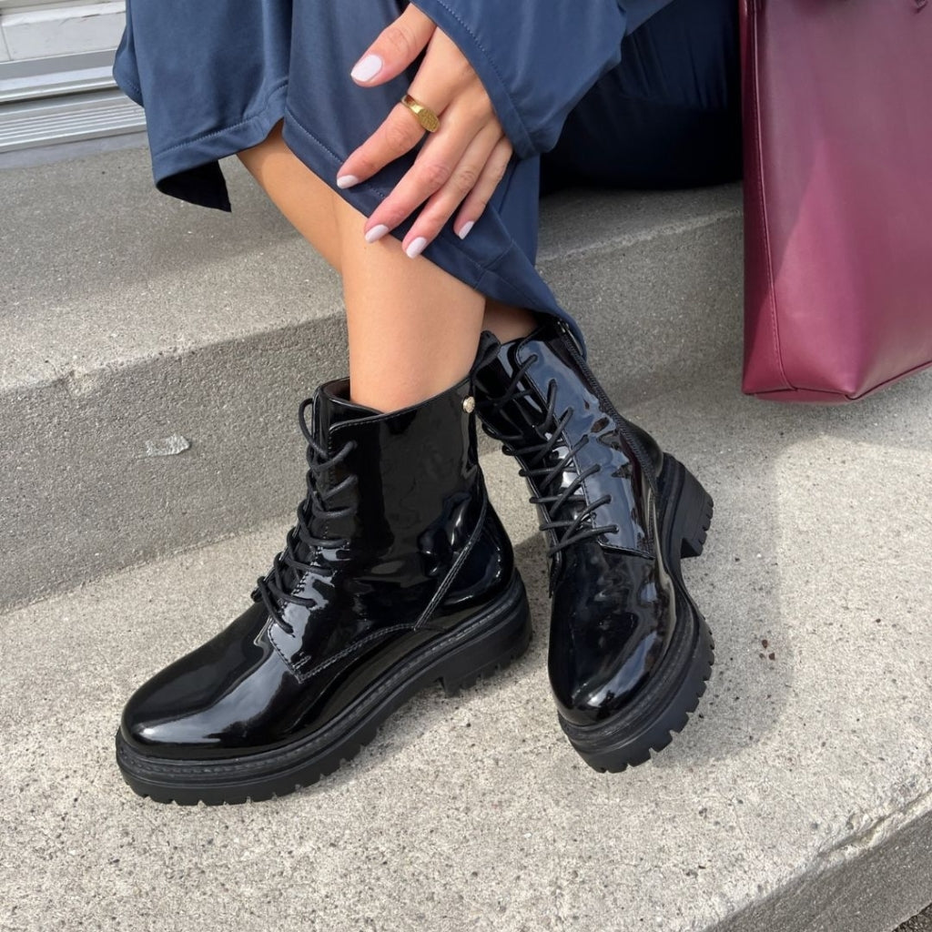 COPENHAGEN SHOES ROCKA Laze Støvler 0011 BLACK PATENT