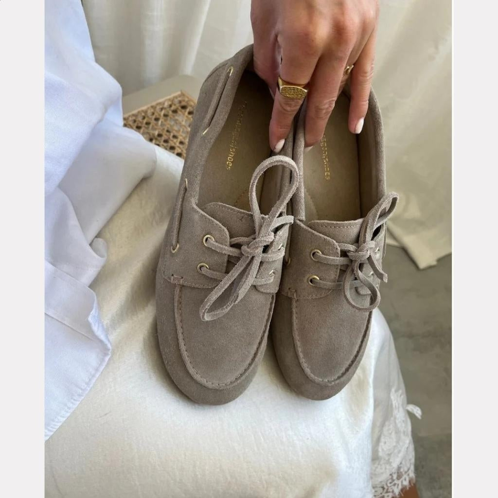 COPENHAGEN SHOES SAVANNAH SUEDE Boat Shoe 901 Light beige