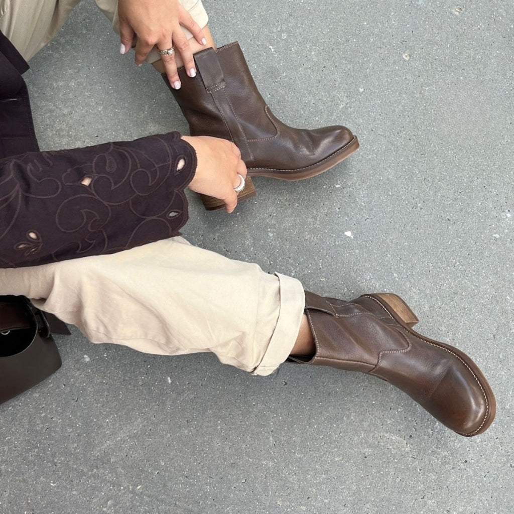 COPENHAGEN SHOES SAY MORE - BROWN/TAN Støvler 0012 BROWN