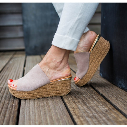 COPENHAGEN SHOES SISSEL Sandaler med kilehæl 002 Beige