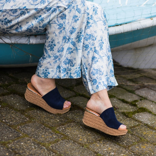 COPENHAGEN SHOES SISSEL Sandaler med kilehæl 014 Navy