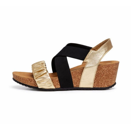 COPENHAGEN SHOES SUMMERLOVE Sandaler med kilehæl 196 Gold multi