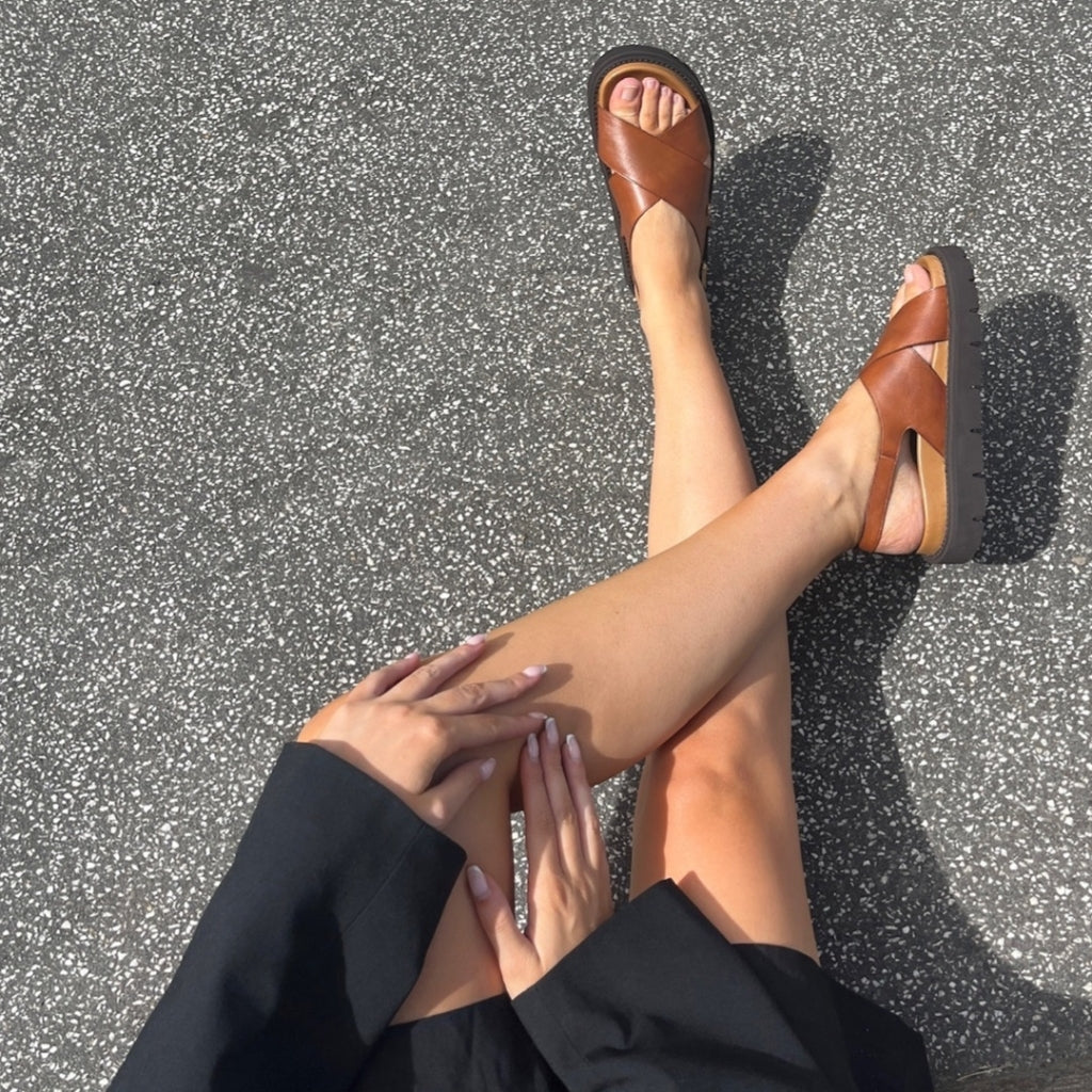 COPENHAGEN SHOES SUMMERTIME COGNAC Sandaler 0241 COGNAC