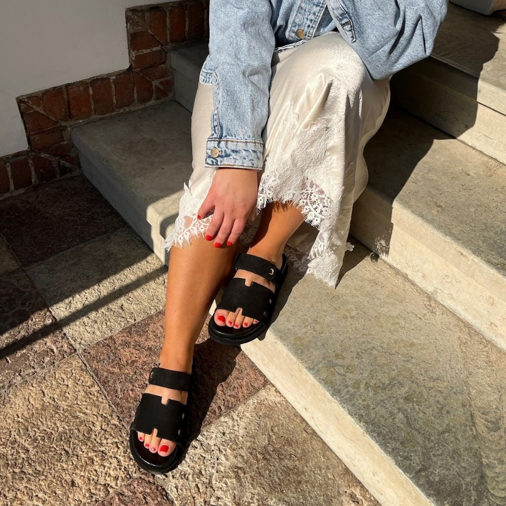 COPENHAGEN SHOES SUMMER PASSION PLAIN Slippers 0001 BLACK