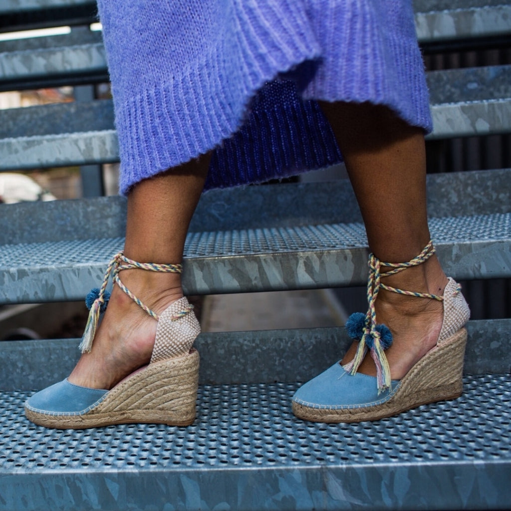 COPENHAGEN SHOES Sienna Copenhagenshoes by Josefine Valentin Sandaler med kilehæl 360 Baby blue