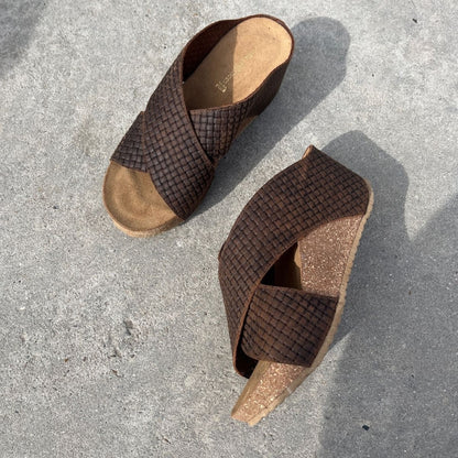 COPENHAGEN SHOES THE DANCE Sandaler med kilehæl 004 Dark brown