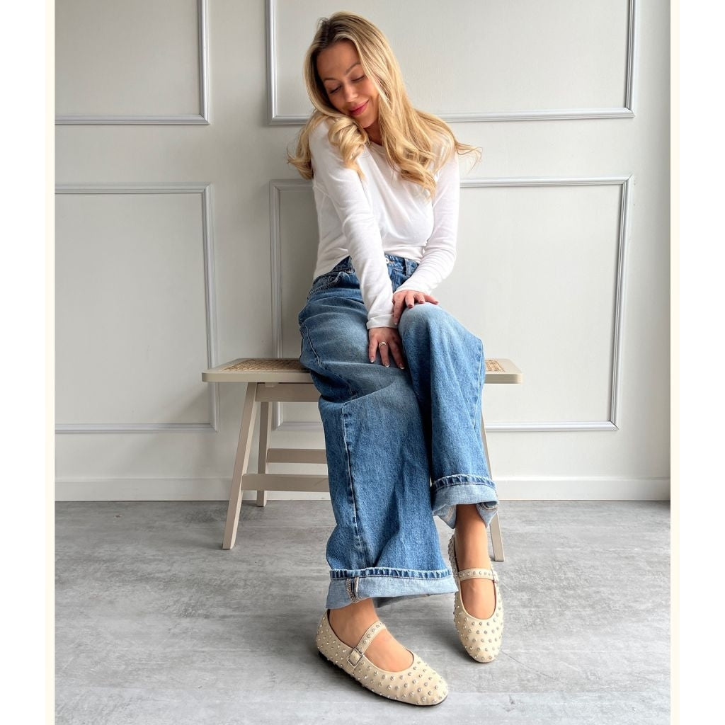 COPENHAGEN SHOES THE LOVELY MOVE Ballerina 0002 BEIGE