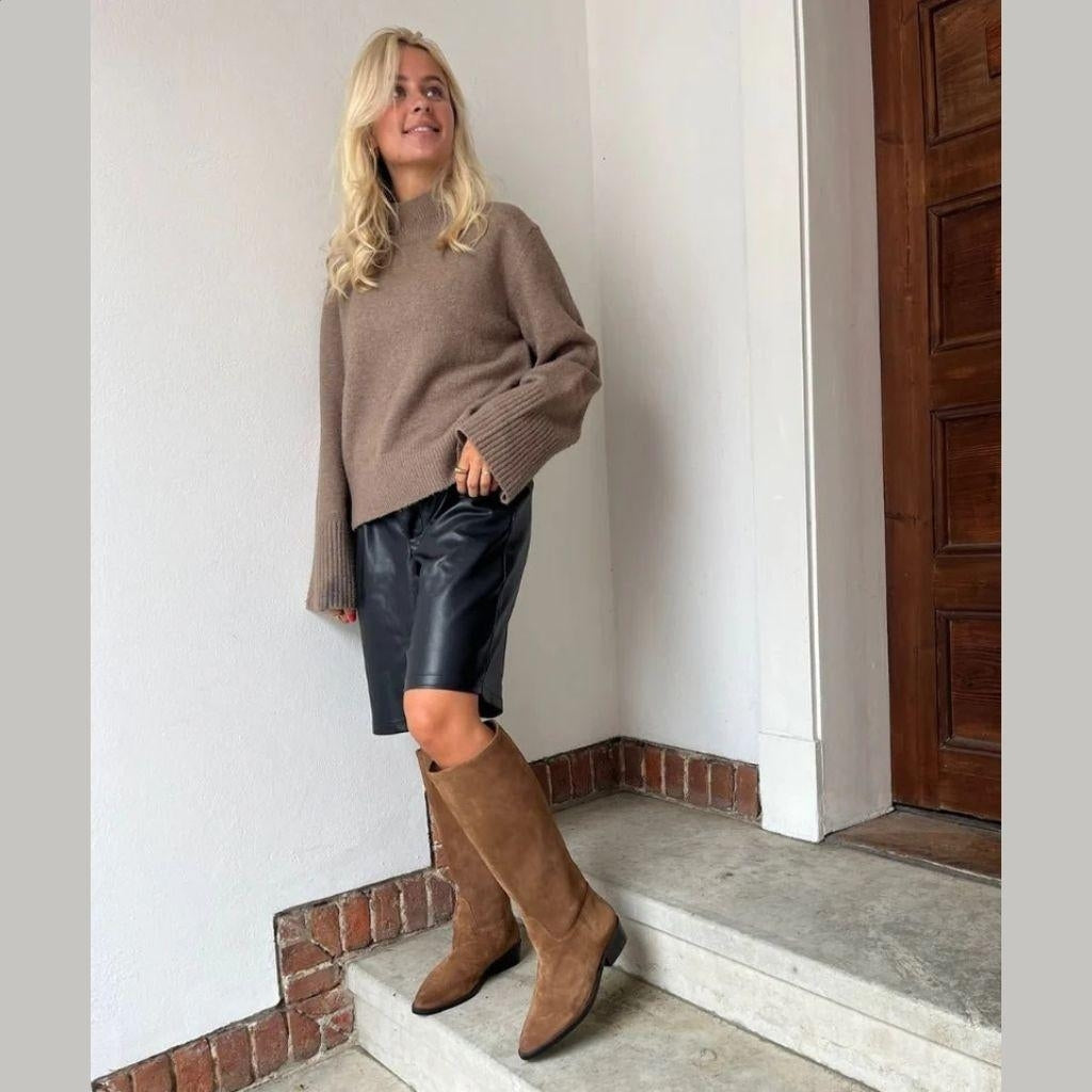 COPENHAGEN SHOES THE NOTE BOOT Long boot 0241 COGNAC