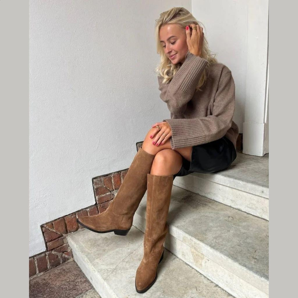 COPENHAGEN SHOES THE NOTE BOOT Long boot 0241 COGNAC