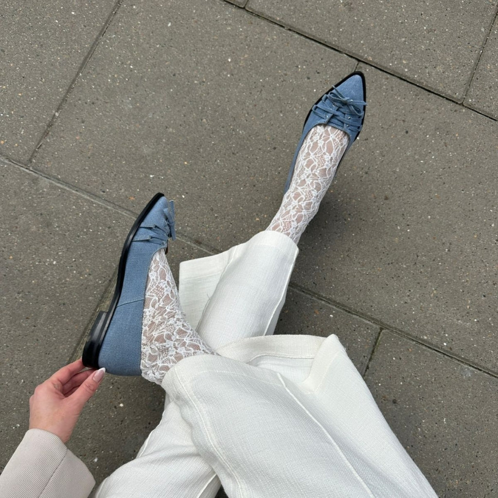 COPENHAGEN SHOES THE NUMBER - DENIM Ballerina 0025 BLUE